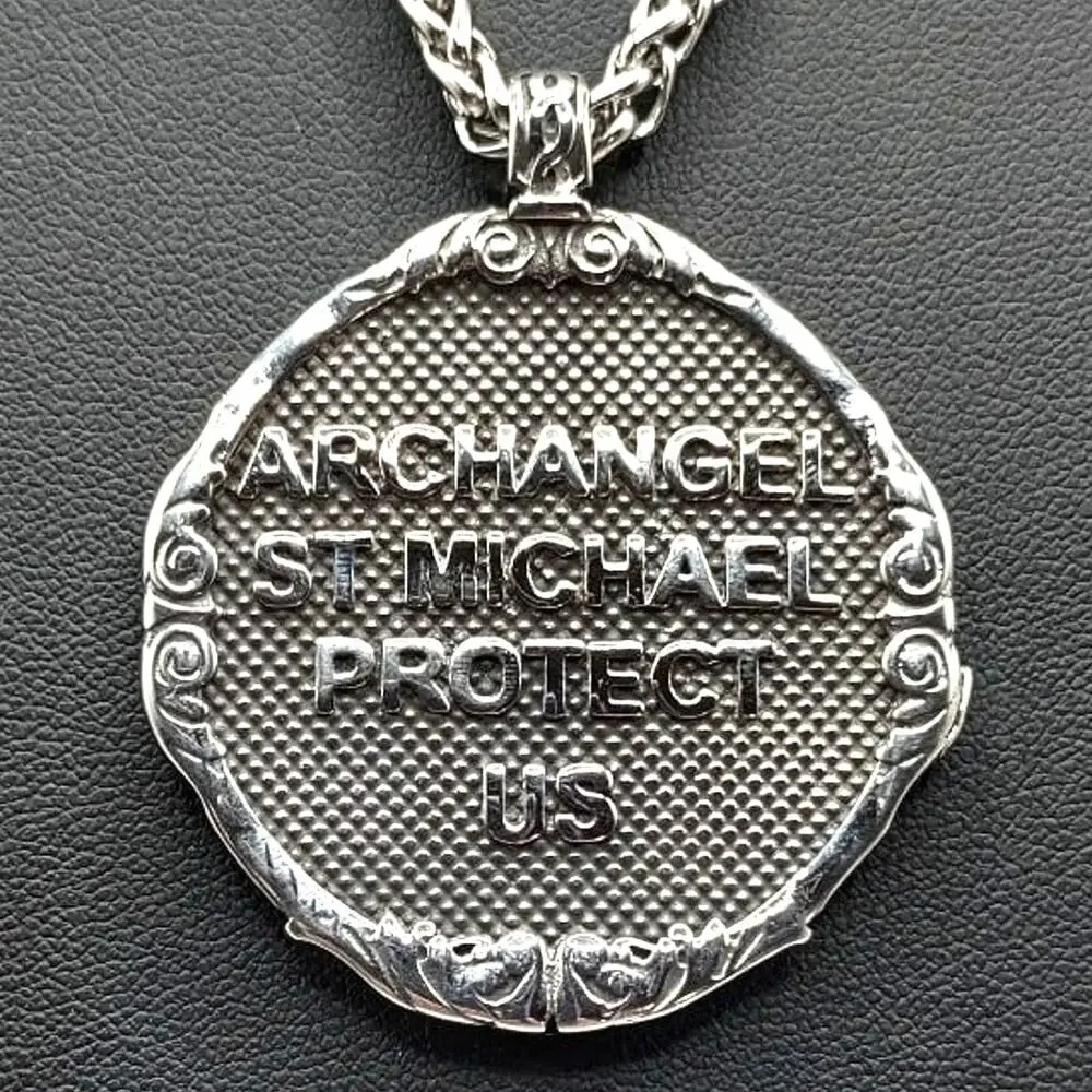 Stainless Archangel St. Michael Necklace Christian Catholic Faith Birthday Gift
